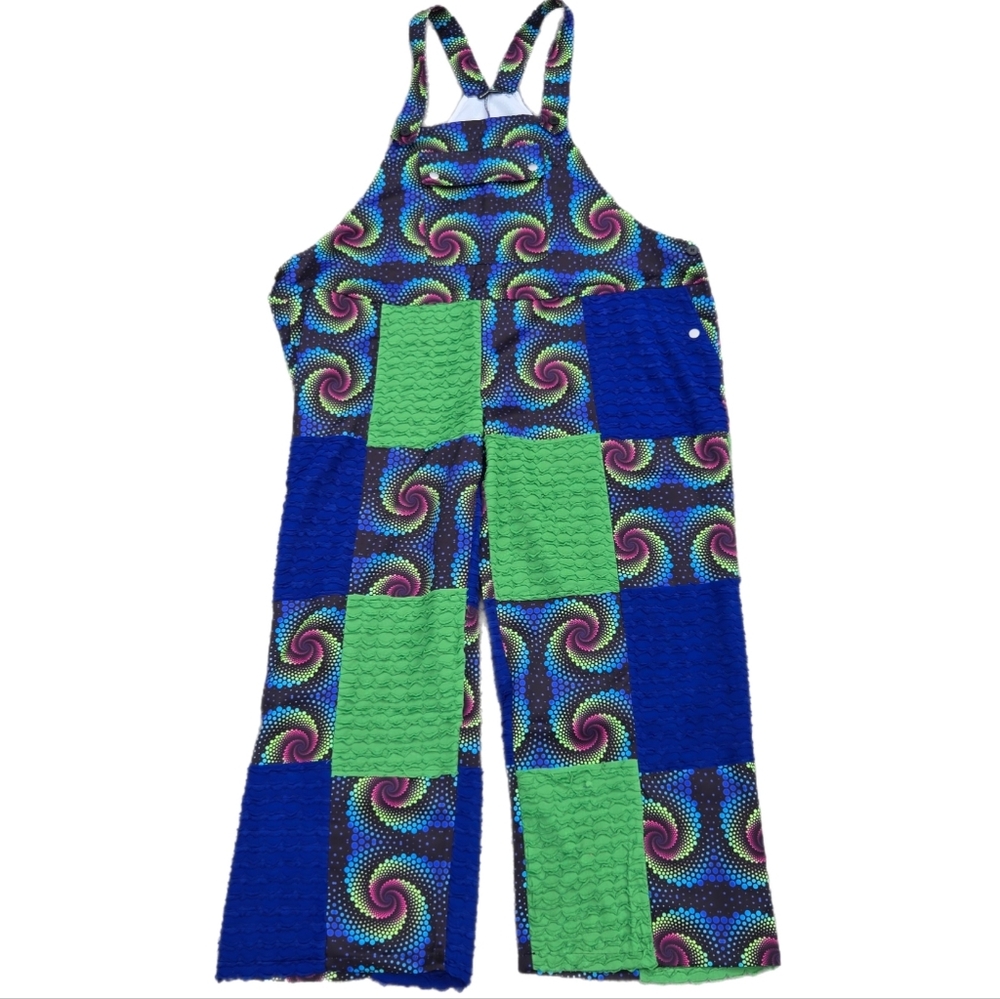 Colorful Patchwork Overalls